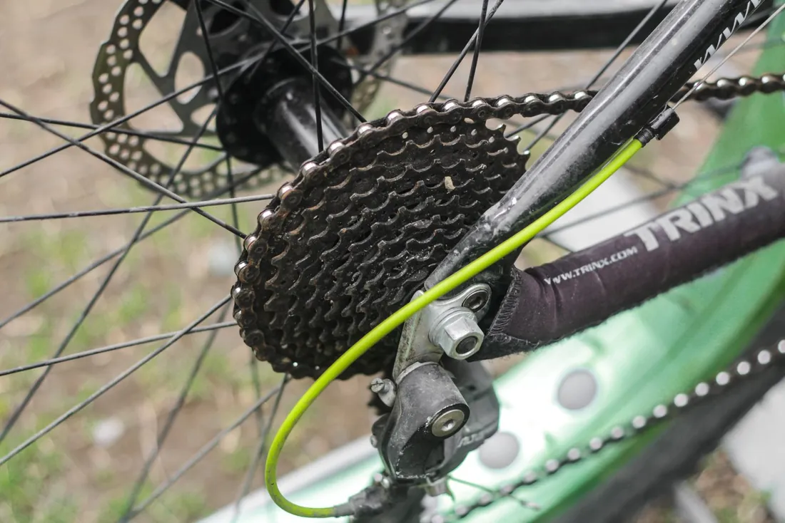 Reparatie van cassette en ketting aan een fiets